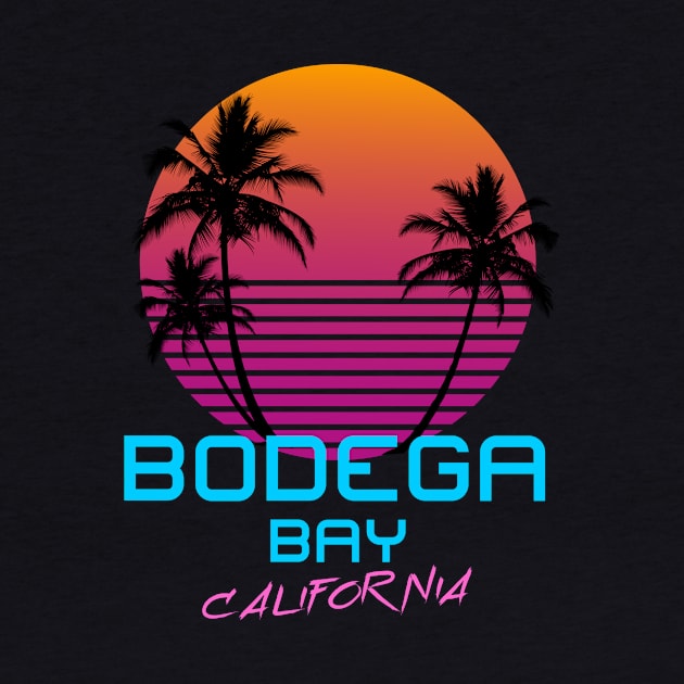 Bodega Bay California Retro 80's by OCSurfStyle